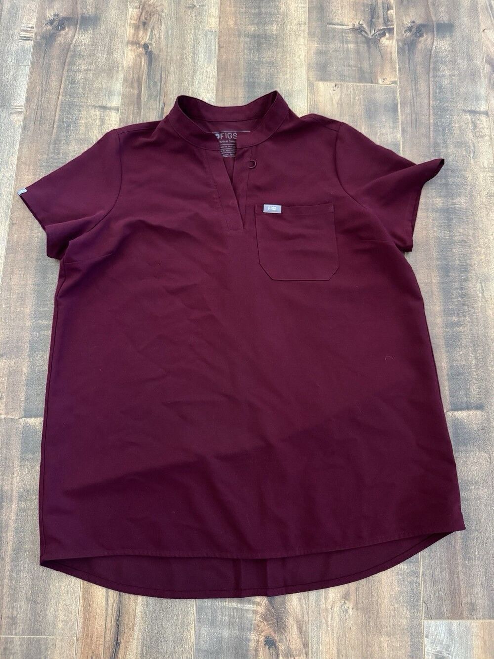 FIGS Maroon Kitale Maternity Scrub Top Sz Med W21SW1012 Burgundy Nurse Medical